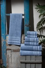 „Синя Вълна“ Комплект хавлиени кърпи – 3 броя – 100% Памук