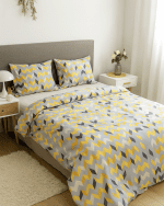 „Жълта Енергия“ Спално бельо, Памук Ранфорс - 5 части с 2 плика