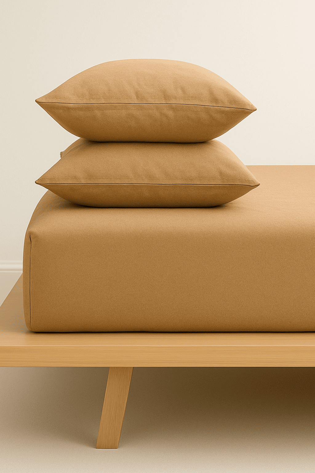 ChatGPT Image Sep 30, 2025, 12_04_15 AM „Кафе“ Долен чаршаф с ластик + 2 калъфки – Памук Ранфорс – за легло 180x200 см - Image 1