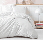 Памук сатен “White Elegance” Satin Stripe – 4 части – за спалня - Image 2