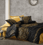 Спално бельо „Alvina Goold“ Family - Памук Сатен -7 части – с 2 единични плика-Cotton box