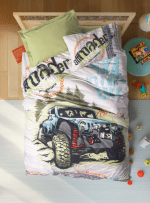 „Adventure“ - Детски спален комплект – 100% Памук Ранфорс – 3 части – Единично легло