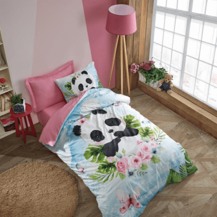 „Jodi Pink“ Детски спален комплект Памук Ранфорс – 3 части – за единично легло