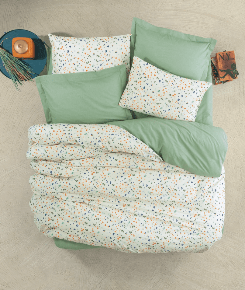 Lola1 Спално бельо „Lola Green“ Cotton Box - 5 части - за спалня - Image 1