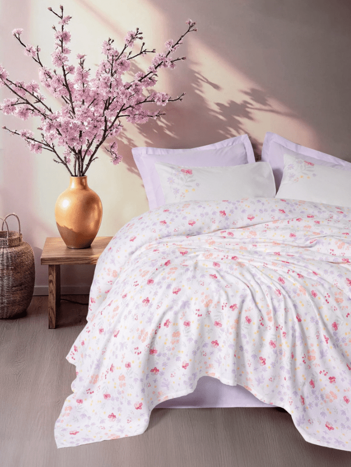 aaaaaa Estiva Winsome Lila – Единичен Пике Комплект от 100% Памук - Image 1