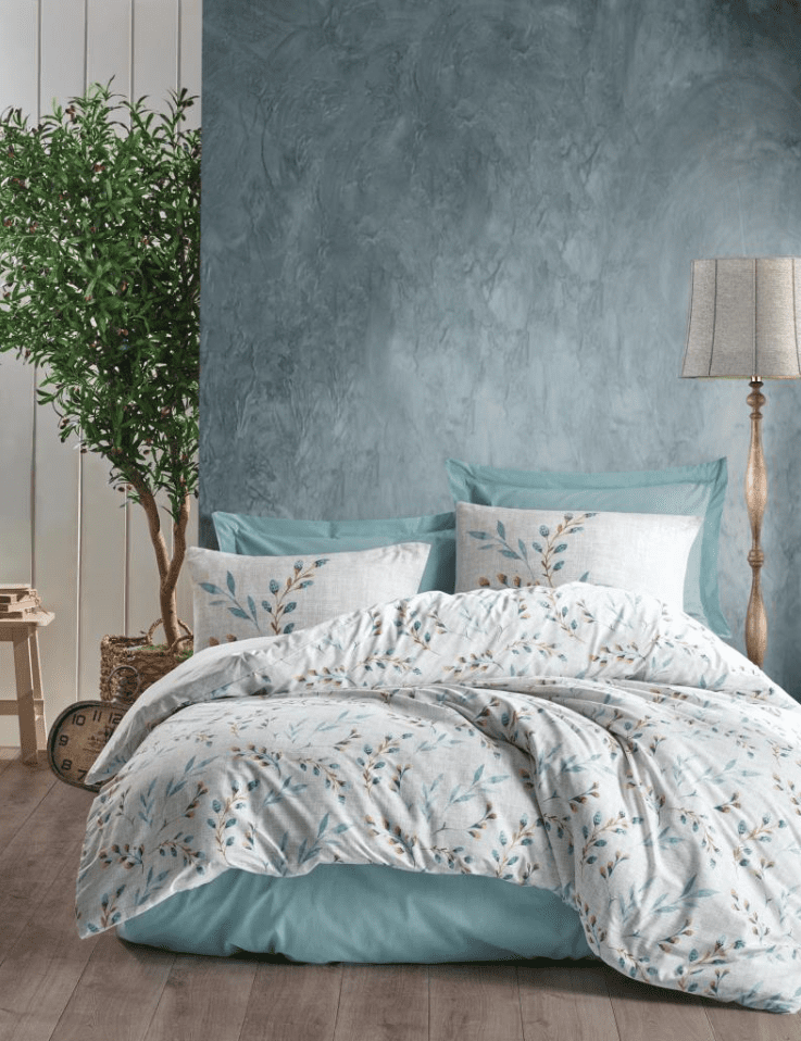 lendel mint1 Спално бельо „Lendel Mint“ Cotton Box - 5 части - за спалня - Image 1