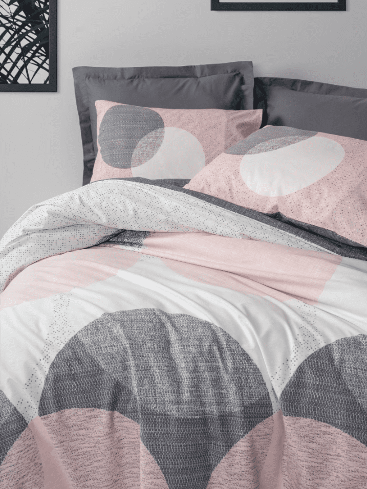 leron Gray2 Спално бельо „Leron Gray“ Cotton Box - 5 части - за спалня - Image 1