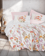 Спално бельо „Lilura Pink"  Cotton Box - 5 части - за спалня