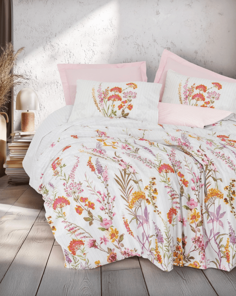 lilura1 Спално бельо „Lilura Pink" Cotton Box - 5 части - за спалня - Image 1