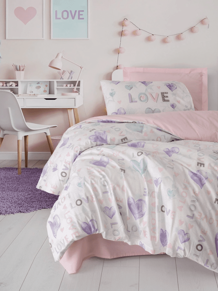 lovella1 „Lovella“ спален комплект Памук Ранфорс – 3 части – за единично легло - Image 1