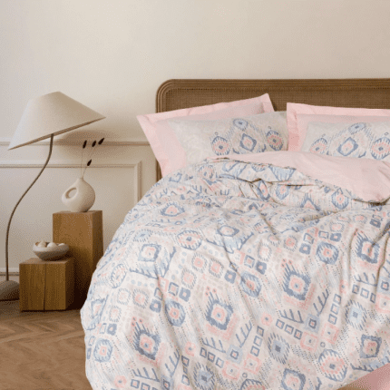 „Liva Blue“ спален комплект Памук Ранфорс – 3 части – за единично легло