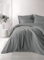 Спално бельо „Plaid Gri“  Памук Ранфорс – 4 части