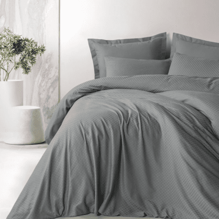 Спално бельо „Plaid Gri“  Памук Ранфорс – 4 части