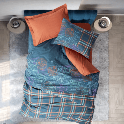 „Pleds Travel“ спален комплект Памук Ранфорс – 3 части – за единично легло