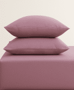 „Лилаво“ Долен чаршаф с ластик + 2 калъфки – Памук Ранфорс – за легло 180x200 см - Image 2