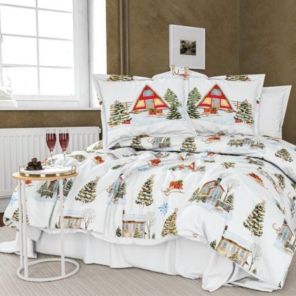 „Winter Chalet“ Спален комплект Памук Ранфорс – 6 части – за двойно легло