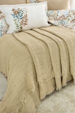 „Linum Beige“ комплект Перкал с покривало Муселин – 7части - Image 4