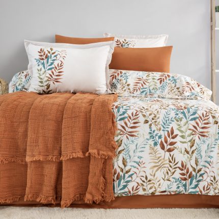 „Linum Kiremit“ комплект Перкал с покривало Муселин – 7части