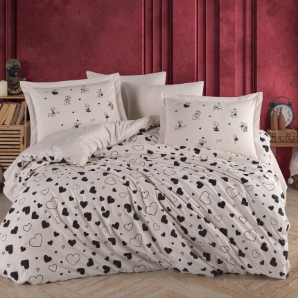 Спално бельо - Hobby „Venus - Siyah“ - 4 части