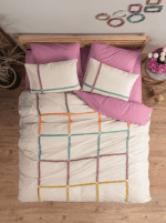 Спално бельо „Gul“-puff бродерия-Памук Ранфорс-6 части-Cotton Box